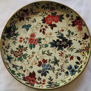 Vintage Daher Decorated Floral Ware Trays Set of 2 Made In England